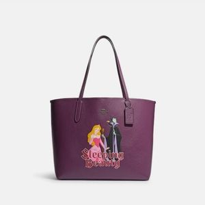 Disney X Coach City Tote W Signature Canvas Interior & Maleficent Motif CC161 NW
